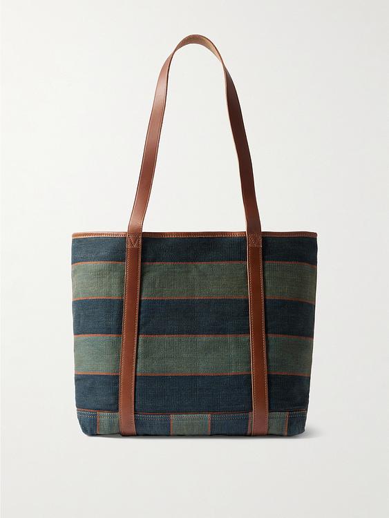 Striped dark grey tote bag from RRL