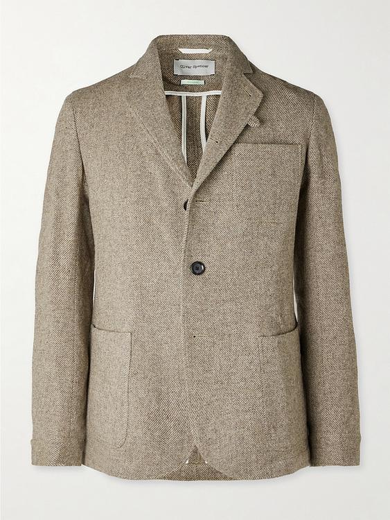 Taupe blazer from Oliver Spencer