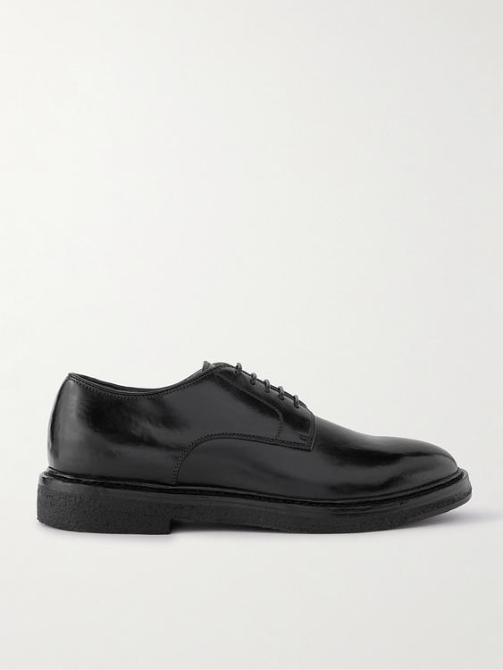 Black derby shoes from Officine Creative