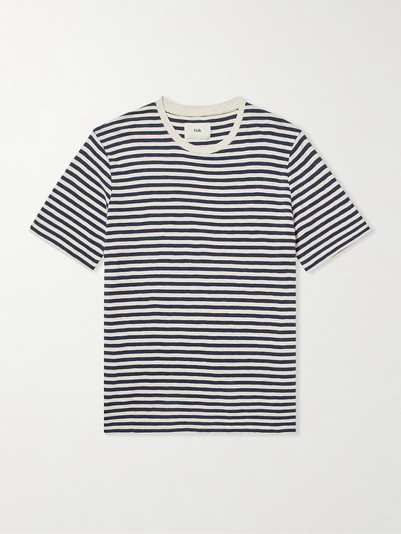 Striped white t-shirt from Folk