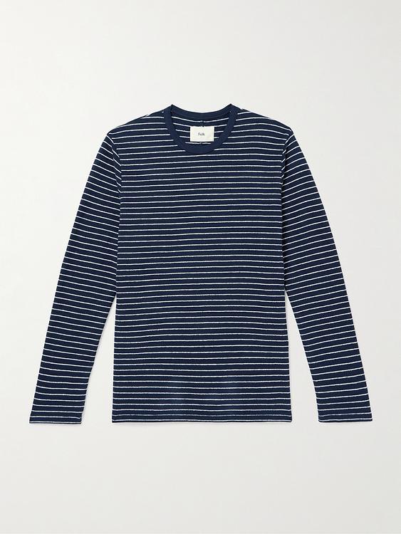 Striped dark blue long sleeve t-shirt from Folk