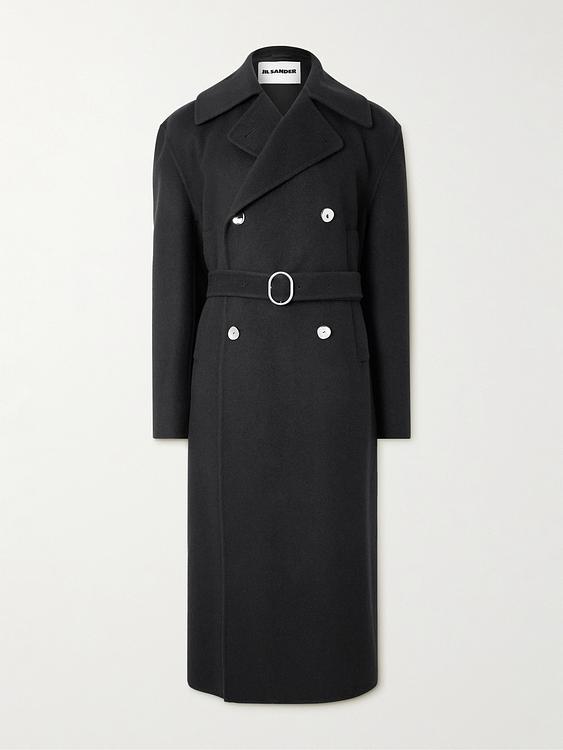 Black trench coat from Jil Sander