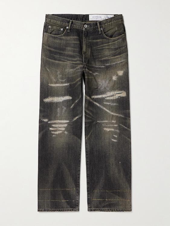 Dark grey distressed jeans from Neighborhood