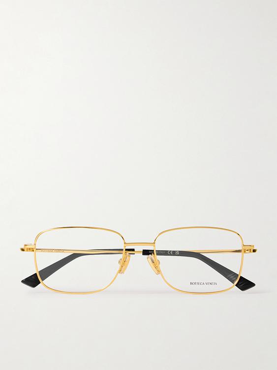 Dark yellow d-frame sunglasses from Bottega Veneta