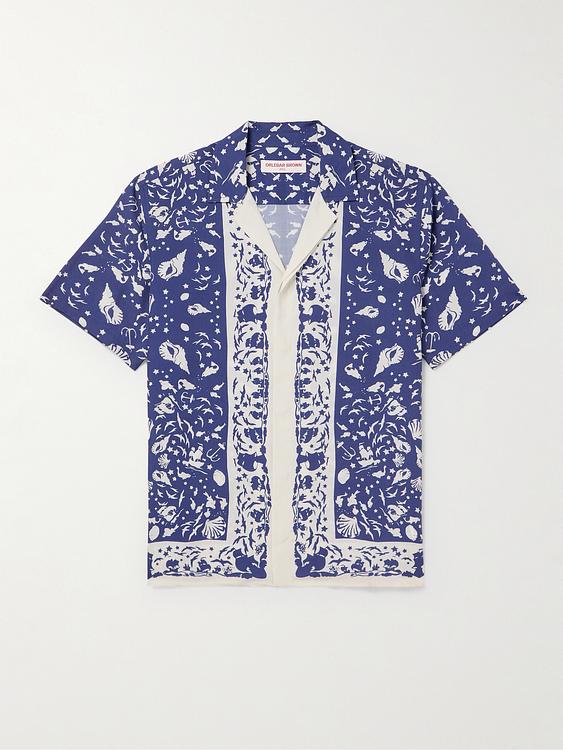 Dark blue short sleeve shirt from Orlebar Brown