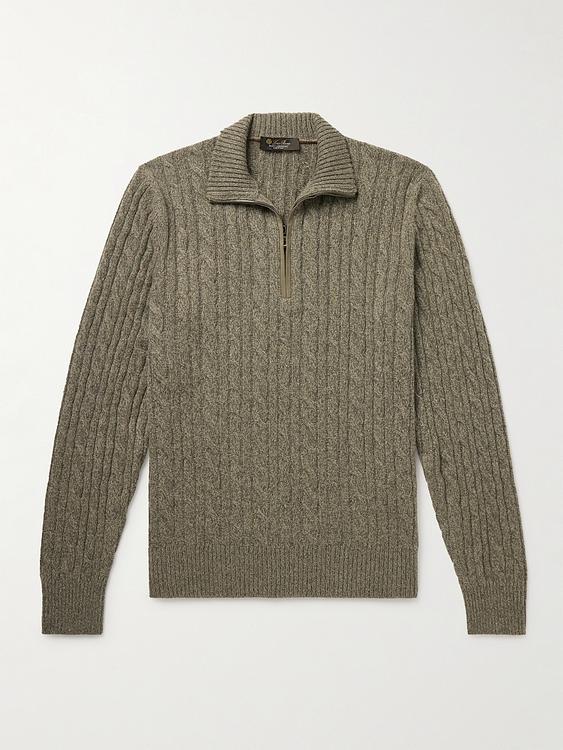 Taupe half-zip from Loro Piana