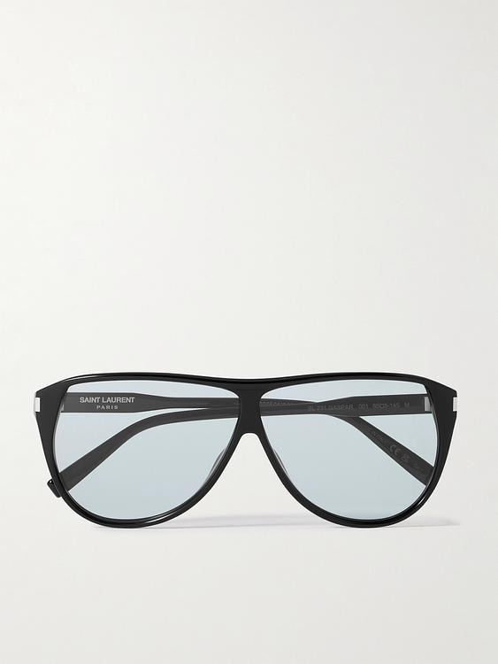 Dark grey d-frame sunglasses from Saint Laurent