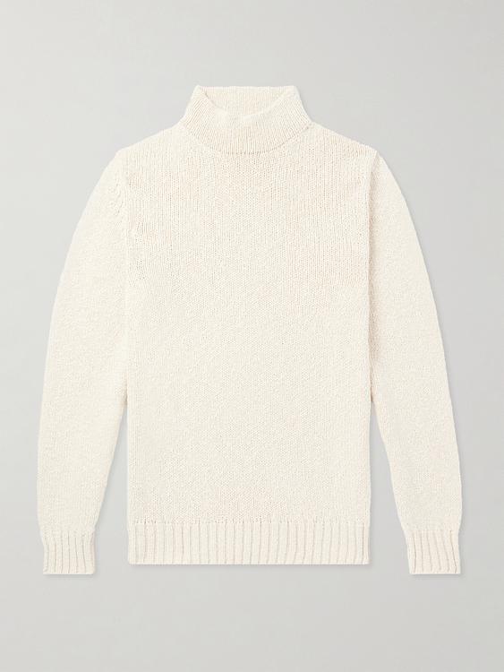 White turtleneck from Umit Benan B+
