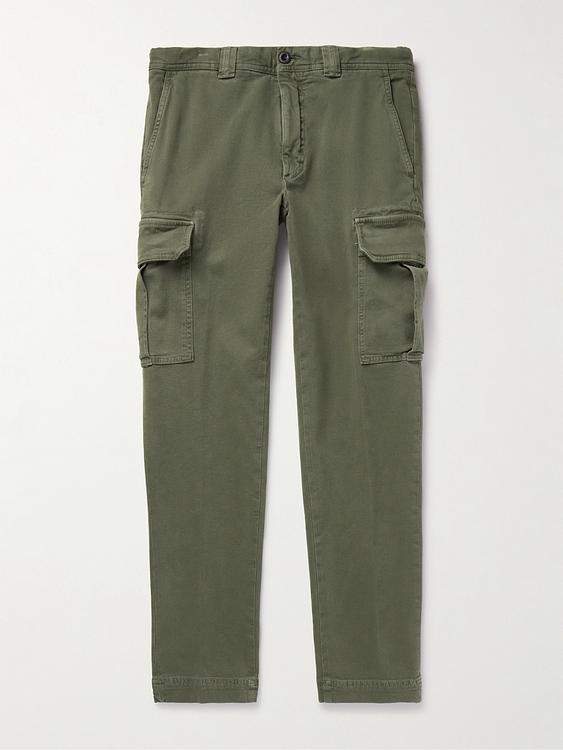 Dark green cargo trousers from Incotex