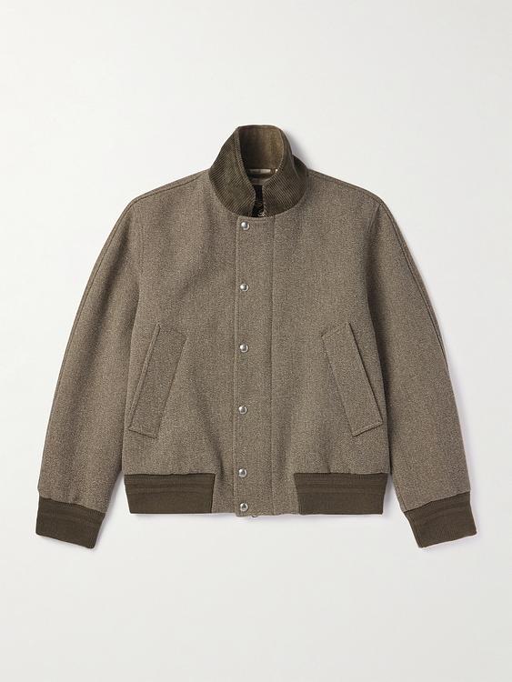 Taupe bomber jacket from Loro Piana