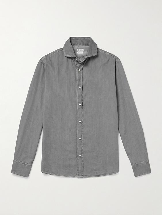 Grey casual shirt from Brunello Cucinelli