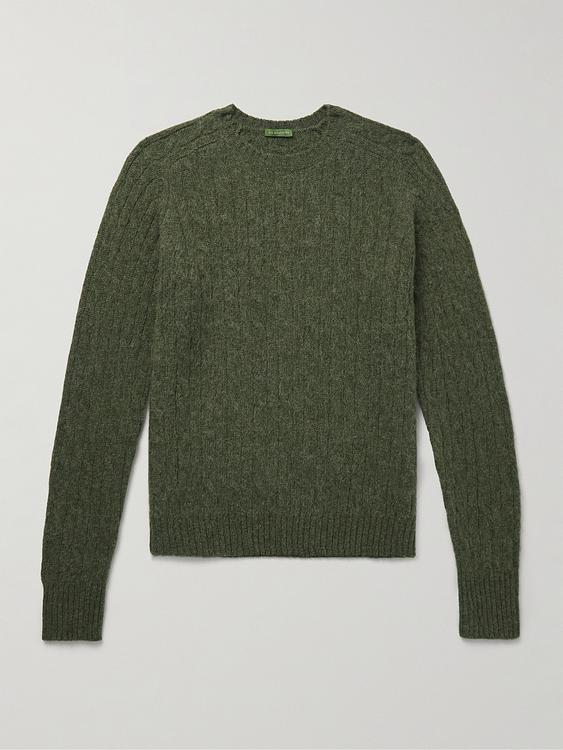 Dark green sweater from Sid Mashburn