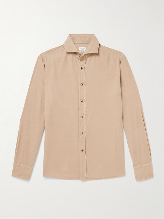 Beige casual shirt from Brunello Cucinelli