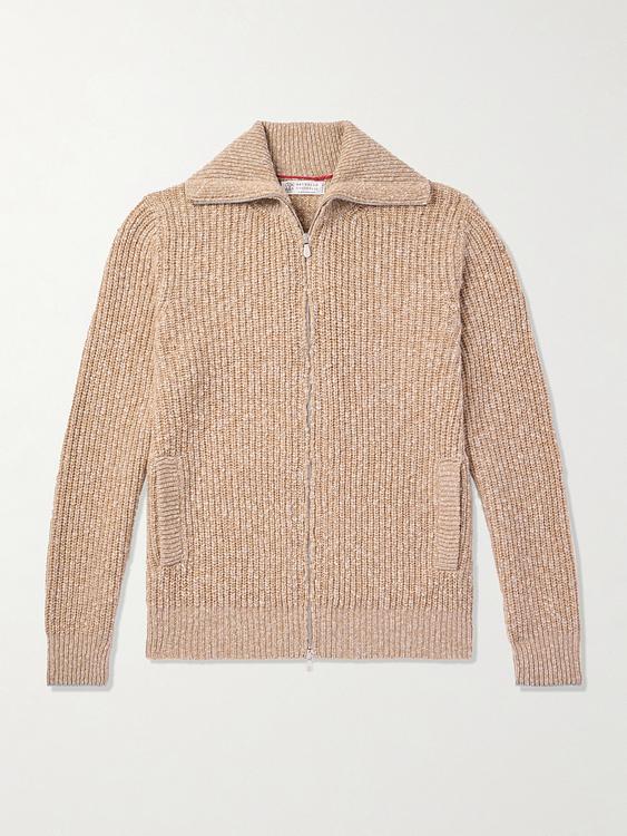 Taupe full-zip from Brunello Cucinelli
