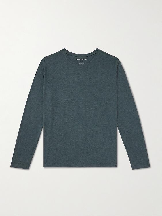 Dark grey long sleeve t-shirt from Derek Rose