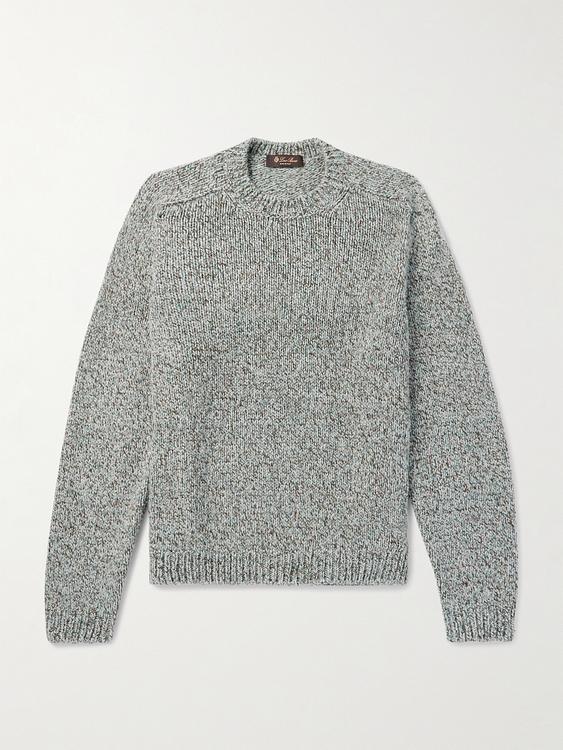 Grey cashmere sweater from Loro Piana