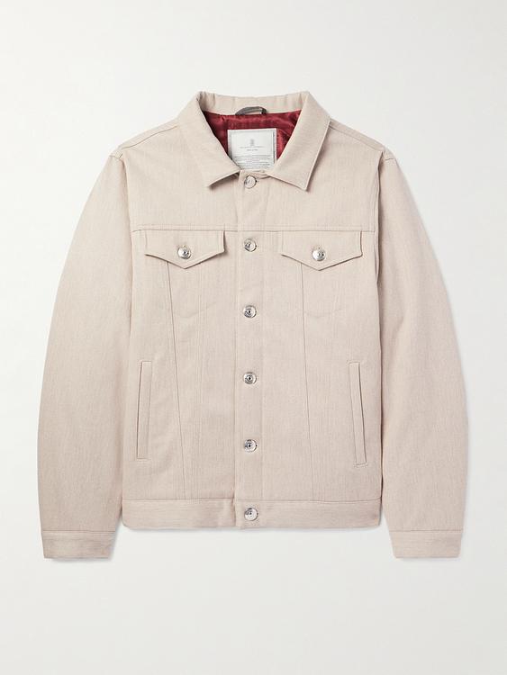 Beige casual jacket from Brunello Cucinelli
