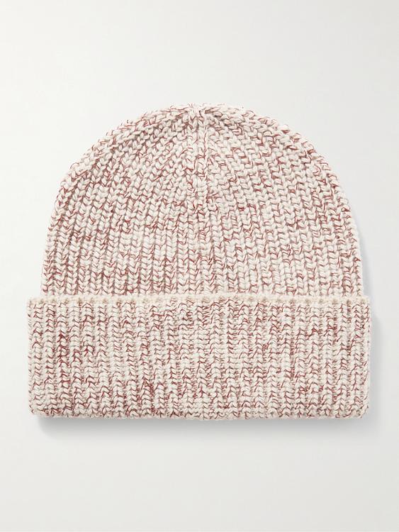 White beanie from Brunello Cucinelli