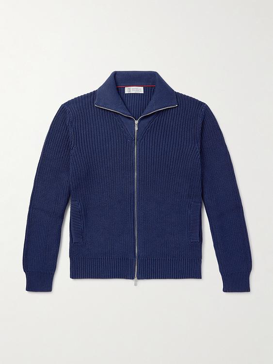 Dark blue full-zip from Brunello Cucinelli