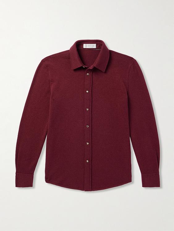 Dark red casual shirt from Brunello Cucinelli