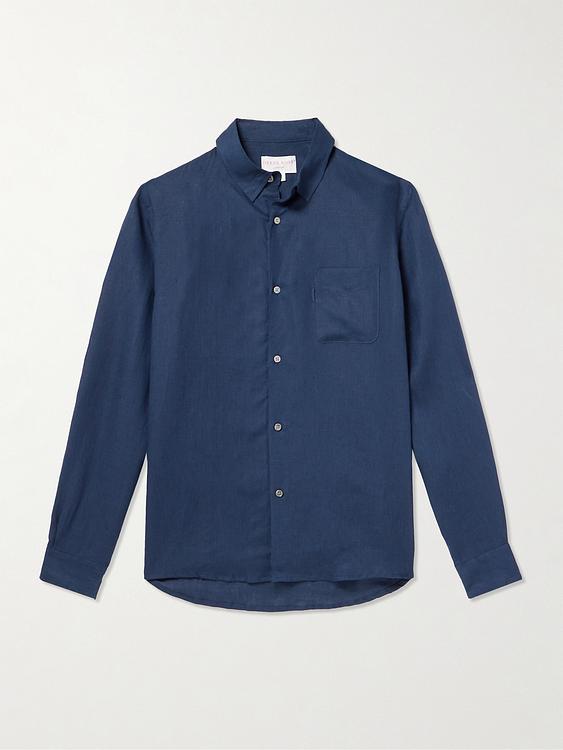 Dark blue casual shirt from Derek Rose