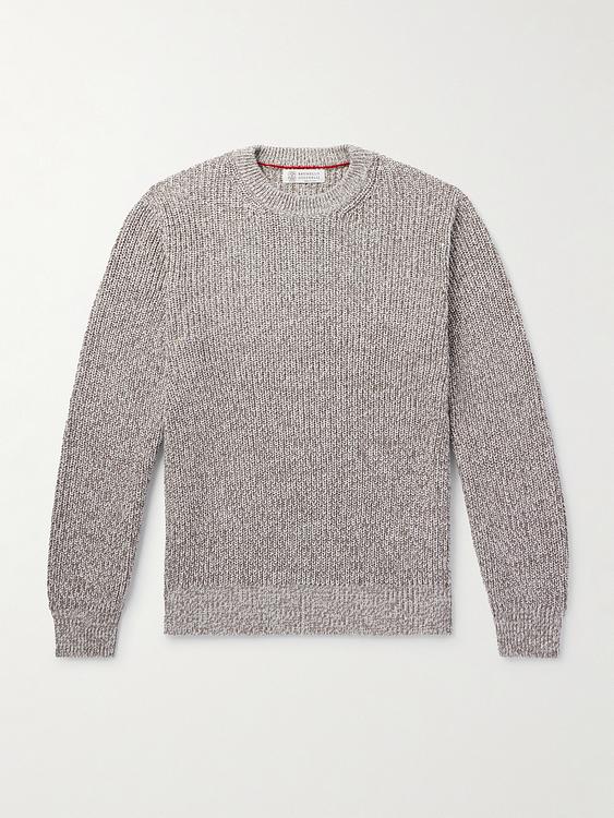 Grey sweater from Brunello Cucinelli