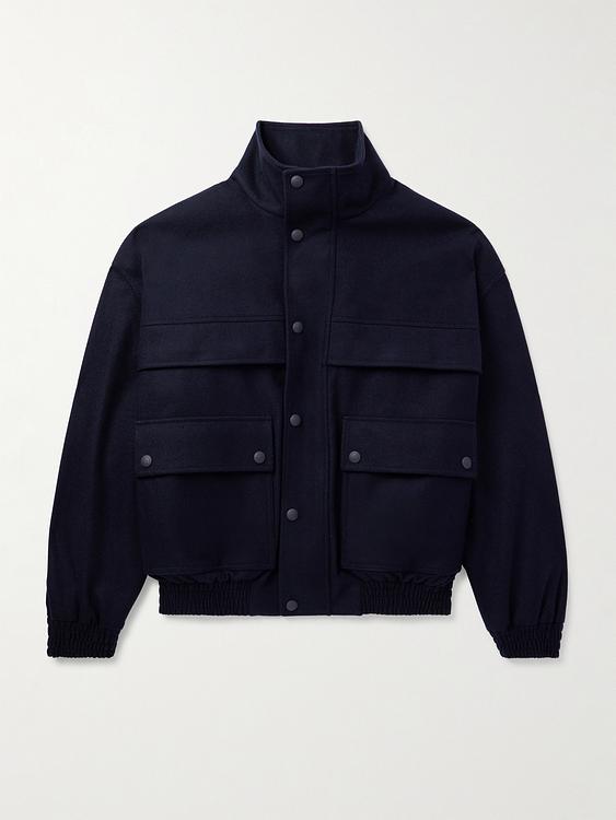 Black bomber jacket from Loro Piana