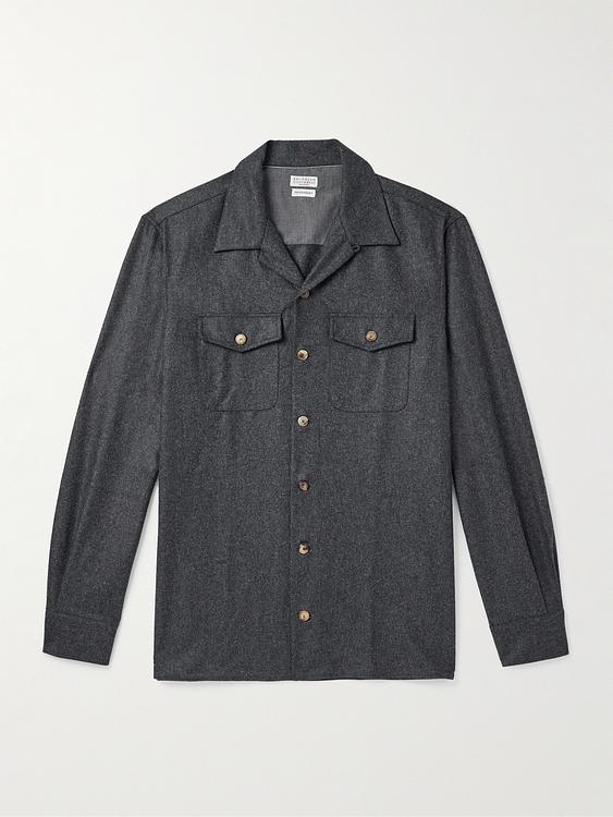 Dark grey casual shirt from Brunello Cucinelli