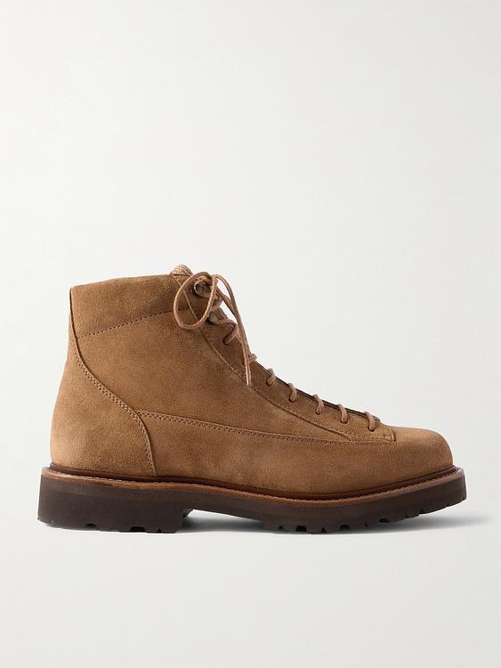 Brown lace-up boots from Brunello Cucinelli