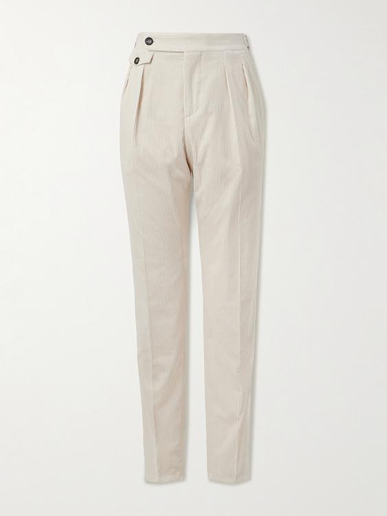 White formal trousers from Brunello Cucinelli
