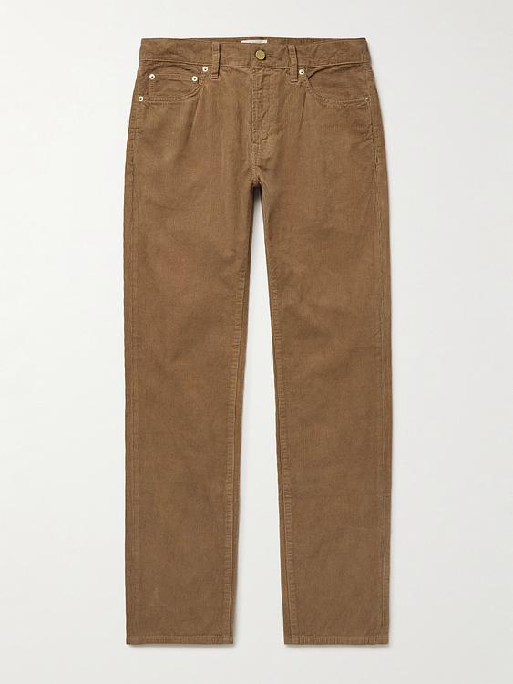 Taupe corduroy trousers from Sid Mashburn