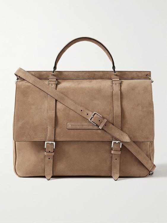 Taupe briefcase from Brunello Cucinelli