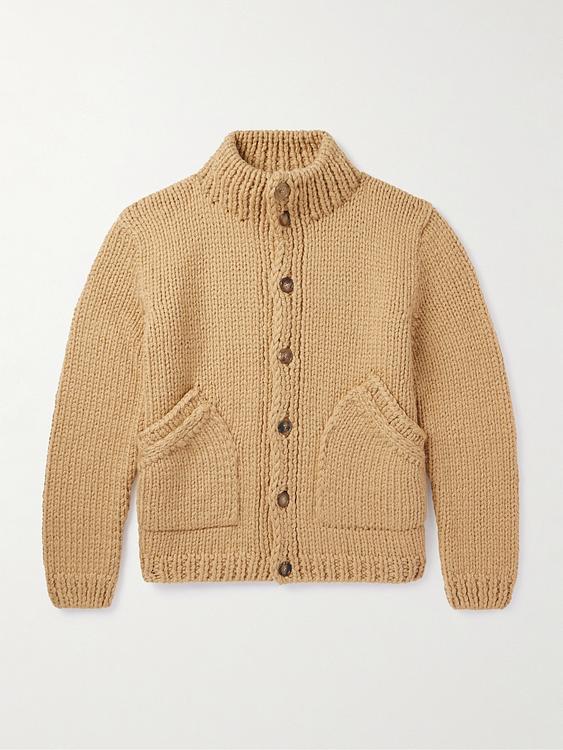 Taupe cardigan from Federico Curradi