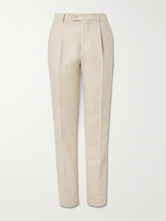 Beige suit trousers from Brunello Cucinelli