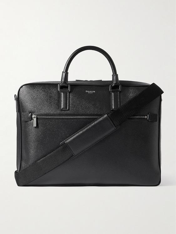 Black briefcase from Serapian
