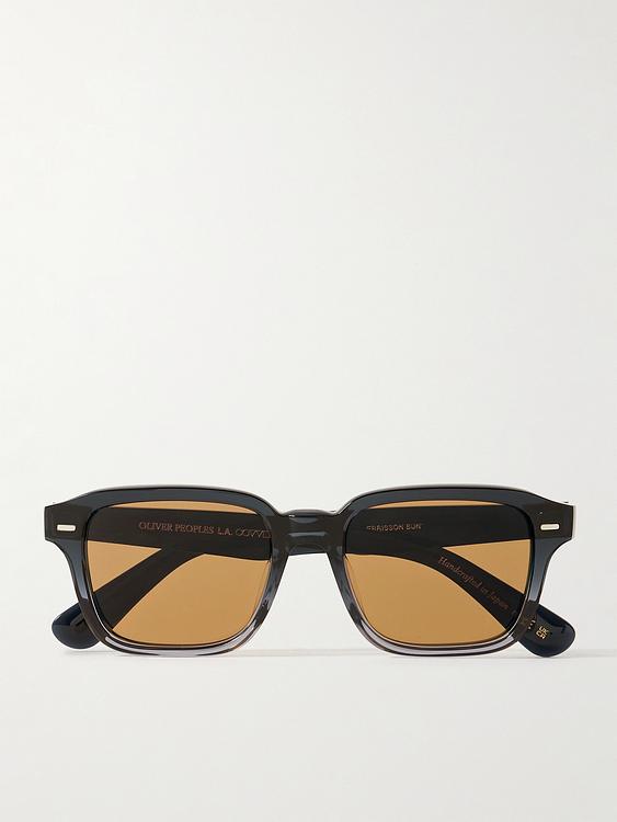 Dark grey d-frame sunglasses from Oliver Peoples
