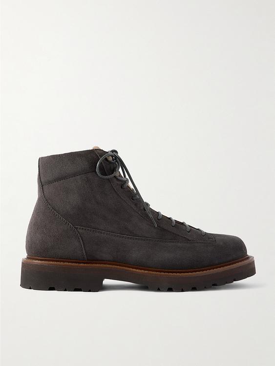 Black lace-up boots from Brunello Cucinelli