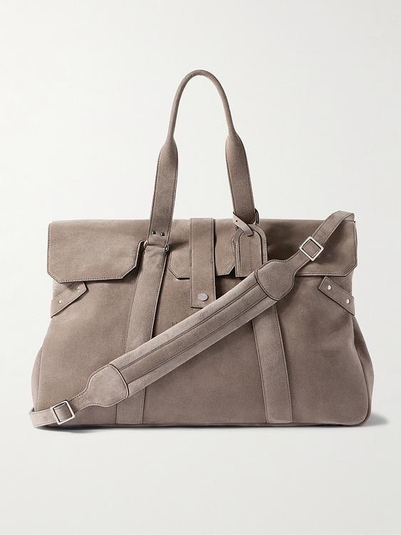 Grey weekend bag from Brunello Cucinelli