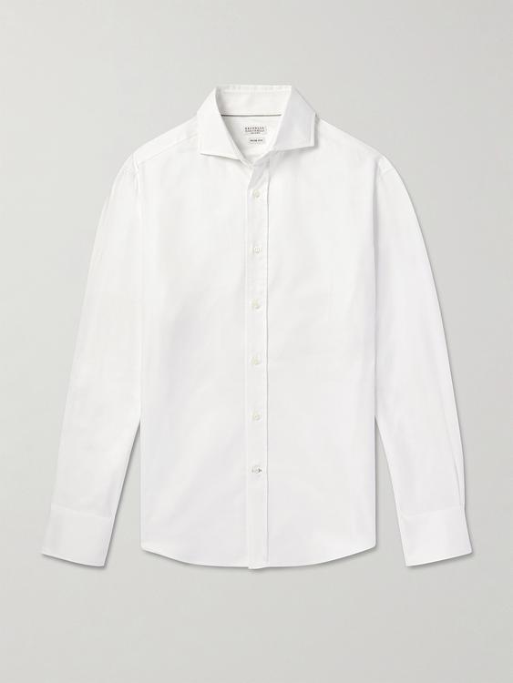 White casual shirt from Brunello Cucinelli