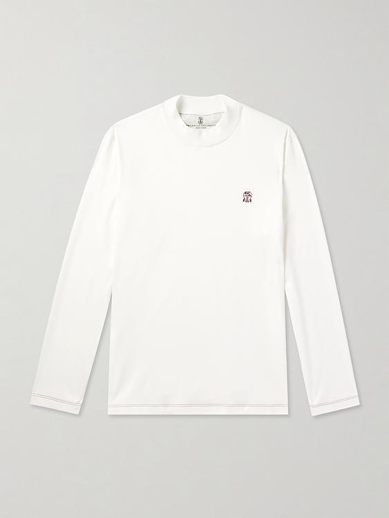 White long sleeve t-shirt from Brunello Cucinelli
