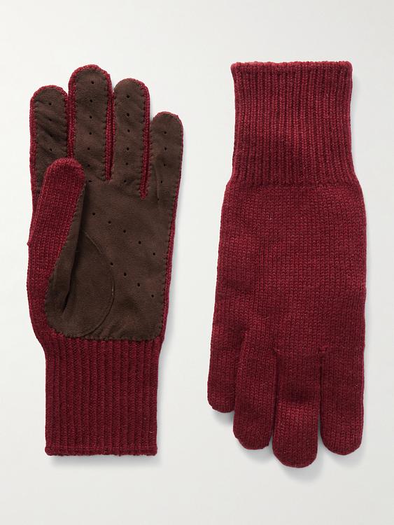 Dark red gloves from Brunello Cucinelli