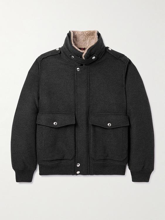 Black bomber jacket from Brunello Cucinelli