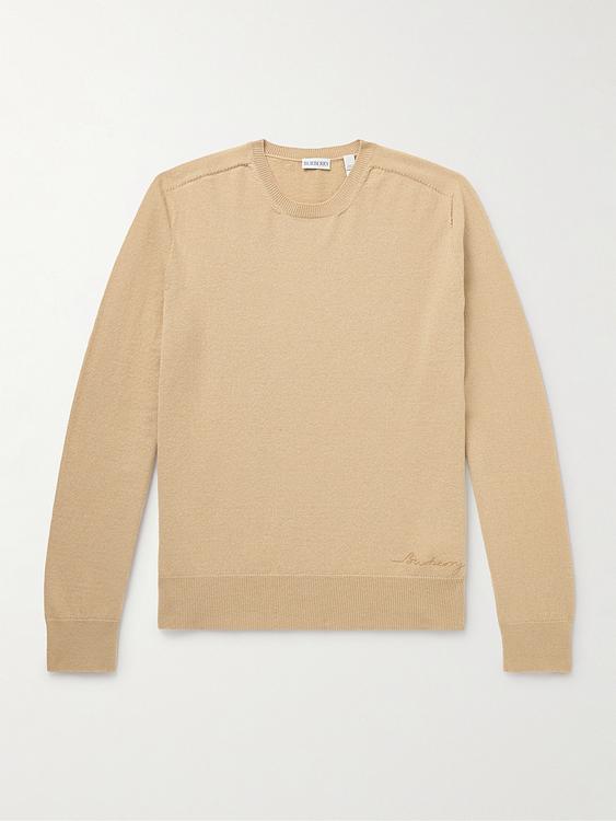 Taupe cashmere sweater from Burberry