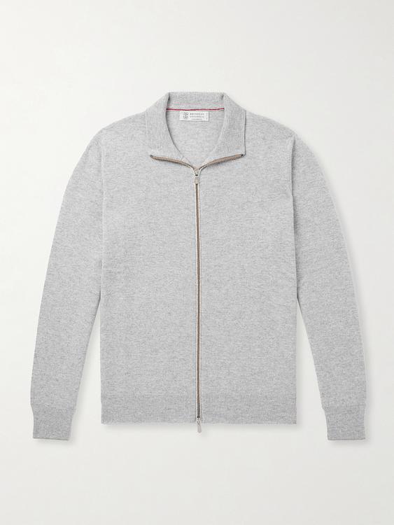 Grey full-zip from Brunello Cucinelli