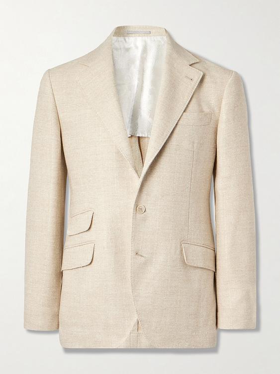 Beige suit jacket from Brunello Cucinelli