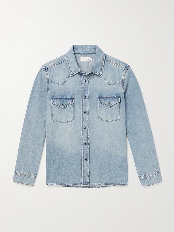 Blue denim shirt from Frame