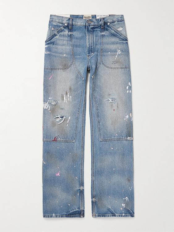 Blue distressed jeans from Gallery Dept.