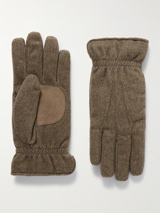 Taupe gloves from Loro Piana