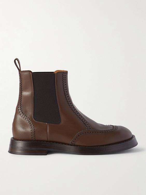 Dark brown chelsea boots from Alexander Mcqueen