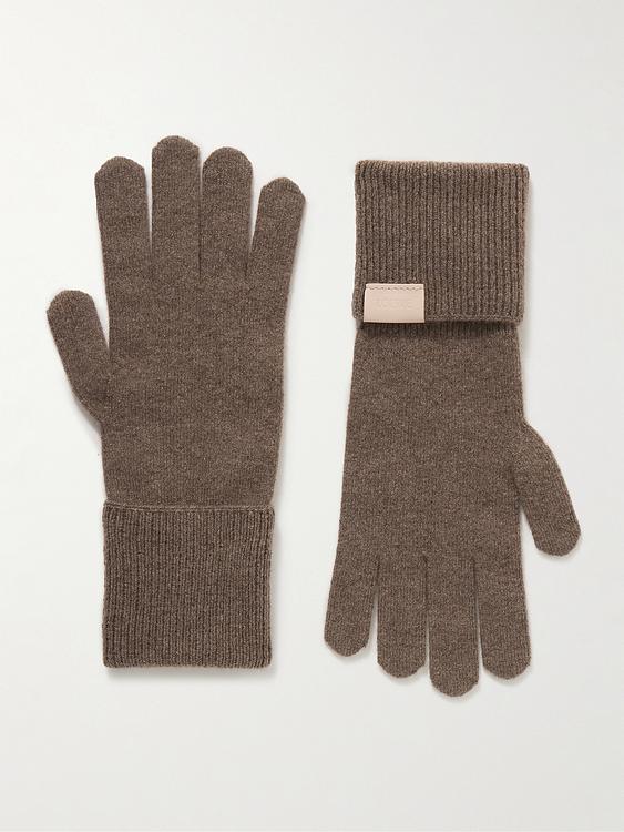 Taupe gloves from Loewe
